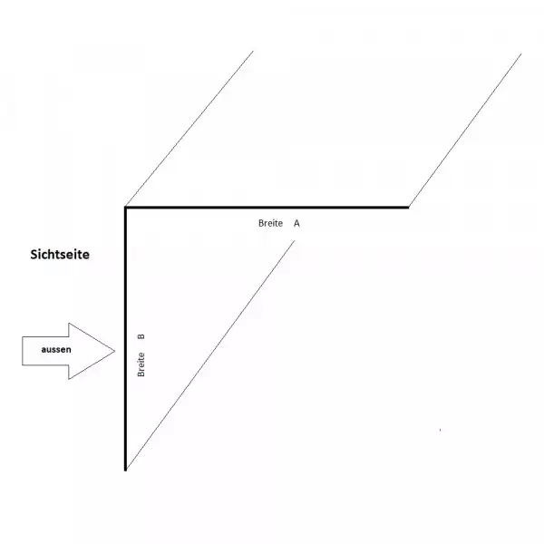 Kantenschutz Winkel aus Stahl verzinkt 1,5 mm